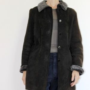 Agnes b. lambswool shearling coat SZ 40